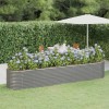 VidaXL Strat înălțat grădină gri 368x80x68cm oțel galvanizat 318964