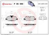BREMBO P 06 090 PRIME LINE set placute frana,frana disc