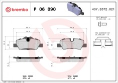 BREMBO P 06 090 PRIME LINE set placute frana,frana disc