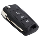 Carcasa Cheie VW Golf MK7, 3 Butoane, Lamela HU66, Negru