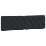 Cumpara ieftin Perna tablie de pat, negru, 180 cm, catifea