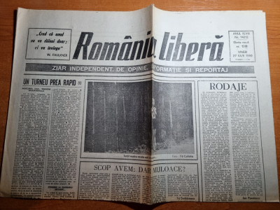 romania libera 27 iulie 1990-articol viata de noapte in mamaia,marian munteanu foto