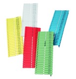 Crotalii ovine rosii numerotate 1, 100 UKALTAG , set 100 perechi, plastic rezistent