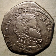 G.047 ITALIA SICILIA OCUPATIE SPANIOLA FILIP III 4 TARI 1619 ARGINT