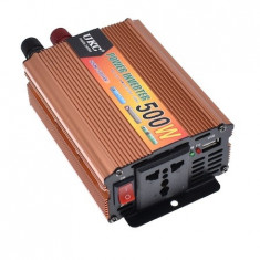 Invertor auto UKC 500W, 12V-220V cu 2 cabluri incluse