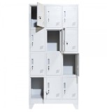 Vestiar metalic valori Premium cu picioare si 12 compartimente, 1000x500x1920 mm (LxlxH), PLUS