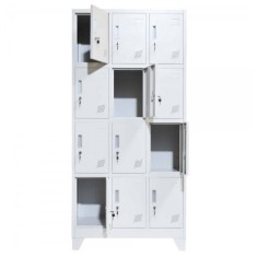 Vestiar metalic valori Premium cu picioare si 12 compartimente, 1000x500x1920 mm (LxlxH), PLUS