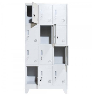 Vestiar metalic valori Premium cu picioare si 12 compartimente, 1000x500x1920 mm (LxlxH), PLUS foto