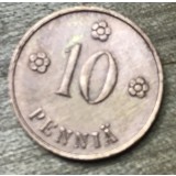 MNDSTR053 Finlanda (curatata) 10 Pennia 1938