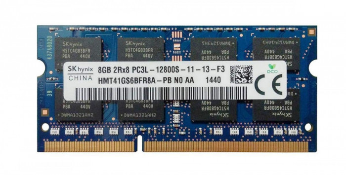 Memorie laptop Hynix sodimm 8GB DDR3L PC3L-12800s 1600Mhz 1.35V, HMT41GS6BFR8A-PB N0 AA