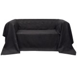 Cumpara ieftin Husă din velur microfibră pentru canapea, 140 x 210 cm, antracit, vidaXL