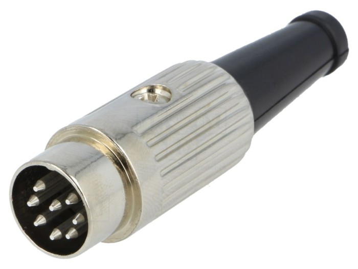 Conector DIN 8 pini 270&deg; pe cablu