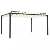 Pavilion cu acoperis jaluzea, crem, 3x4 m, tesatura/aluminiu