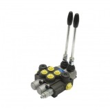 Distribuitor hidraulic cu 2 manete debit 40L/min cu levier si reductie incluse -15 /+80 Breckner Germany