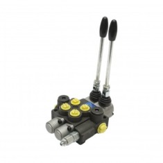 Distribuitor hidraulic cu 2 manete debit 40L/min cu levier si reductie incluse -15 /+80 Breckner Germany