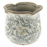 Cumpara ieftin Ghiveci flori ceramica gri 15x14 cm