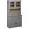Gossi bufet inalt, gri, 93x40,5x180 cm, lemn masiv pin gama panama