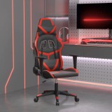 vidaXL Scaun de gaming de masaj, negru și roșu, piele ecologică 345424