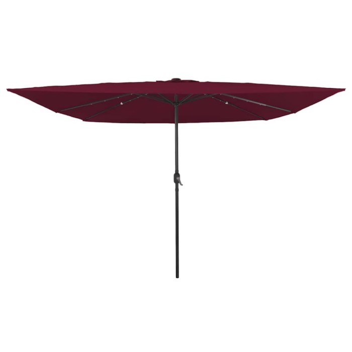 vidaXL Parasol de Grădină Roșu și Negru 295 x 295 x 245 cm 42003664