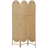 HOMCOM Paravan de Interior Pliabil cu 3 Panouri, 120x170 cm, Stil Boem, din H&acirc;rtie și Lemn de Pin, Culoare Lemn | Aosom Romania