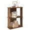 Gossi biblioteca cu 3 etaje din lemn vechi 60x30x80 cm lemn prelucrat