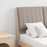 vidaXL Tăblie tapițată Gri taupe 120 cm Lemn de pin masiv 879407