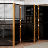 VidaXL Paravan de cameră cu 6 panouri, negru, 420x180 cm