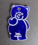 Ursulet - ornament de Craciun, decoratiune din ceramica pictata si emailata