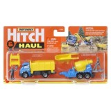 MATCHBOX HITCH&amp;amp;HAUL SET 2 VEHICULE MBX CONSTRUCTION ZONE TILT N TIP MBX CEMENT TRAILER SCARA 1:64