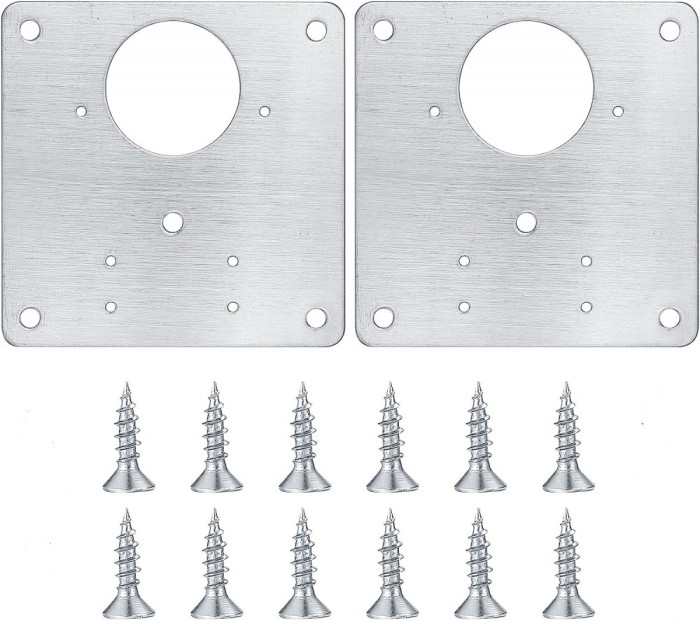 Set 2 elemente de reparare a balamalei, mzoLife&reg;, Otel inoxidabil, cu Suruburi
