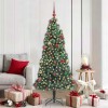 VidaXL Brad de Crăciun artificial pre-luminat cu set de globuri 180 cm 3396174