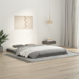 Cadru de pat dublu, gri, 135x190 cm, lemn masiv de pin GartenMobel Dekor, vidaXL