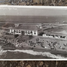 Carte postala Techirghiol, Plaja noua, circulata 1937, fotografie, stare buna