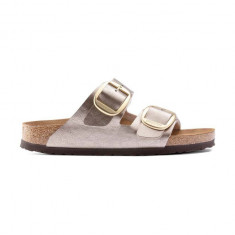 Birkenstock papuci Arizona Big Buckle femei, culoarea auriu, 1020882