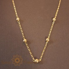 Colier placat cu aur Perle Aurii - 45 cm