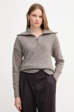 Barbour pulover de l&acirc;nă culoarea gri, cu turtleneck, LKN1579