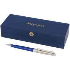 Pix premium deluxe Waterman Hemisphere, metal, albastru, breloc inclus din piele ecologica si metal foto