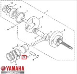 Piston original MBK Flame &acirc;&euro;&ldquo; Yamaha XC Cygnus 125cc D51.50 mm bolt (cota standard)