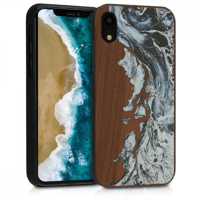 Husa pentru Apple iPhone XR, Lemn, Maro, 46660.02 foto