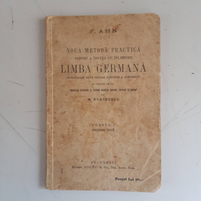 Noua metoda practica pentru a invata cu inlesnire limba germana - F. AHN