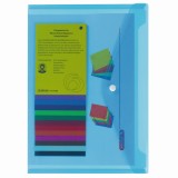 Mapa protectie a4 cu capsa de inchidere albastru transparent, Herlitz