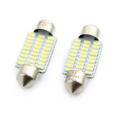 Set 2 becuri LED pentru plafoniera/numar inmatriculare Carguard, 1.5 W, 12 V, 189 lm, tip SMD, 36 mm, Alb xenon