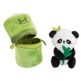 Panda de Plus cu Husă Bambus, Verde, 11 cm, CMCLASS