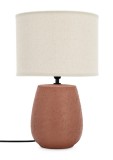 Cumpara ieftin Veioza ceramica maro textil crem Irvin &Oslash;26x41,5h