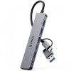 Hub USB / USB-C Orico YSA7-U3, 1 x USB-A 3.0 - 4 x USB-A - 2 x USB-C, Gri, Universal