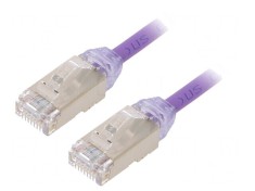 Patch cord F/UTP Cat6a LSZH Violet 0.5m