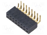 Conector şiruri pini mamă 16 pini 2,54mm aurit THT SAMTEC