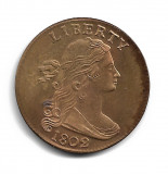 USA Cent - DRAPED BUST 1802 - Replica Muzeu