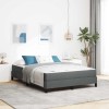 VidaXL Pat cu arcuri cu saltea Gri &icirc;nchis 140 x 200 cm țesătură 3398494