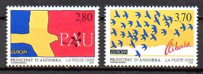 ANDORRA-Franta 1995, EUROPA CEPT, serie neuzata, MNH foto